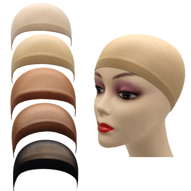Ultra-Thin Breathable Nylon Wig Caps with Wide Elastic Band