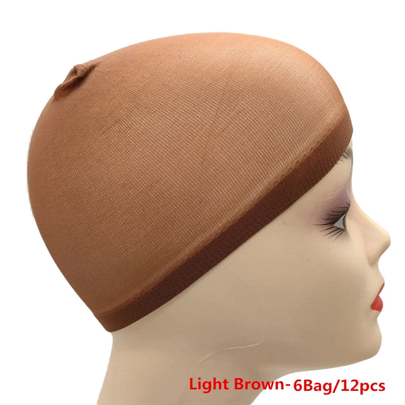 Ultra-Thin Breathable Nylon Wig Caps with Wide Elastic Band
