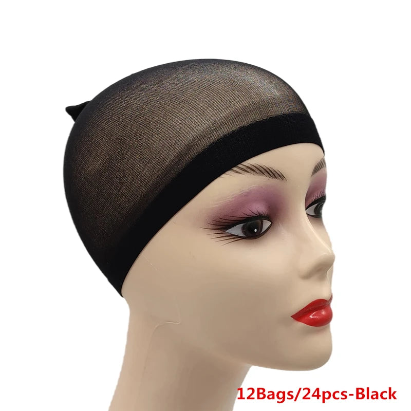 Ultra-Thin Breathable Nylon Wig Caps with Wide Elastic Band