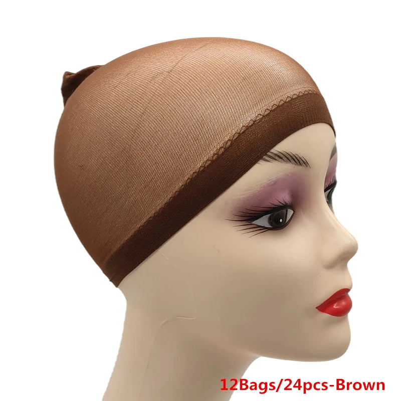 Ultra-Thin Breathable Nylon Wig Caps with Wide Elastic Band