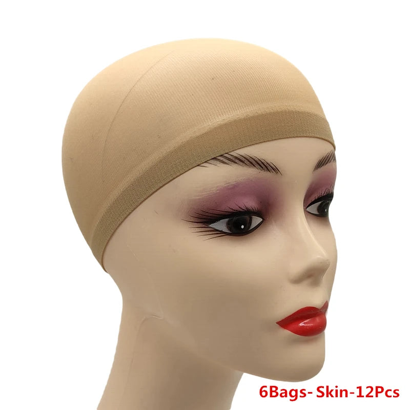 Ultra-Thin Breathable Nylon Wig Caps with Wide Elastic Band