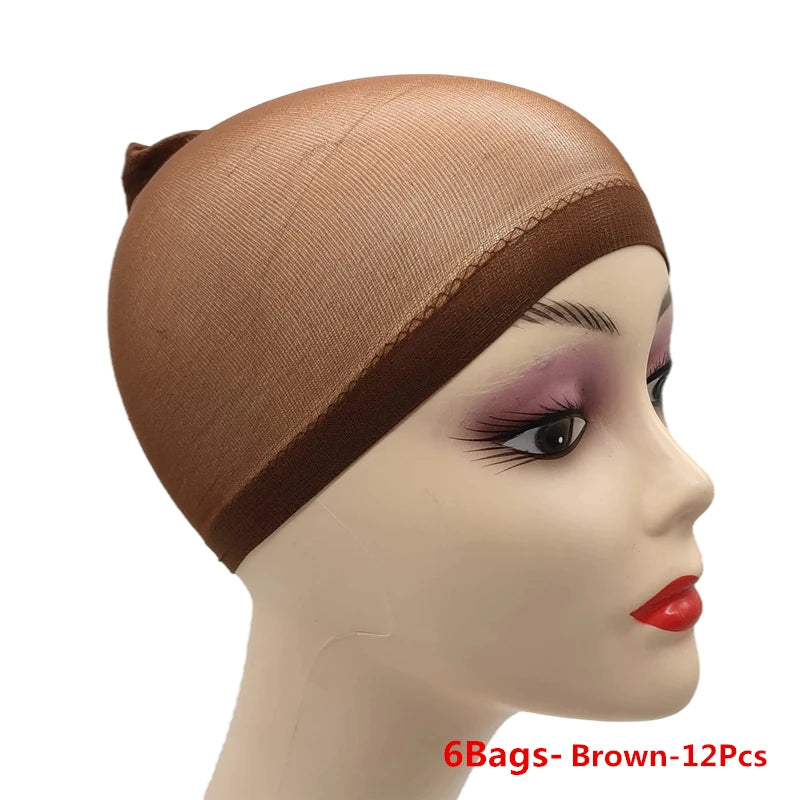 Ultra-Thin Breathable Nylon Wig Caps with Wide Elastic Band