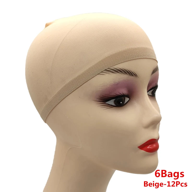 Ultra-Thin Breathable Nylon Wig Caps with Wide Elastic Band