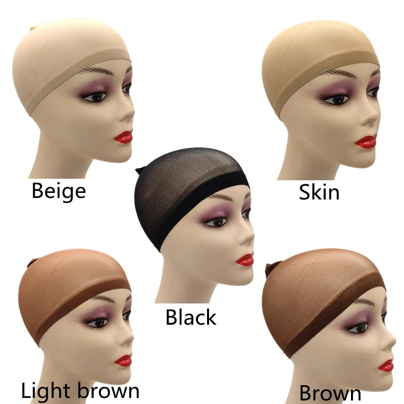 Ultra-Thin Breathable Nylon Wig Caps with Wide Elastic Band