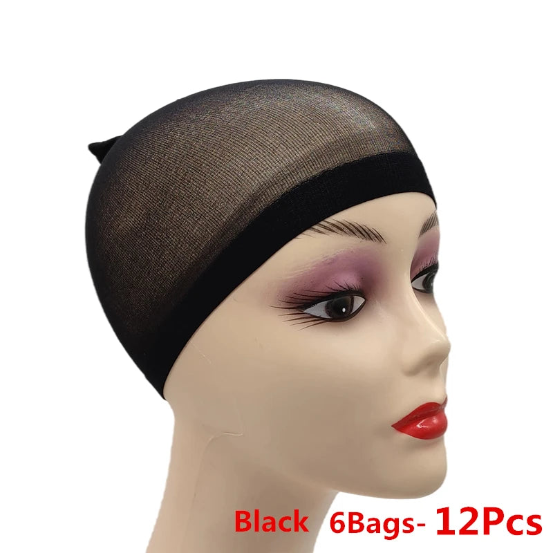 Ultra-Thin Breathable Nylon Wig Caps with Wide Elastic Band