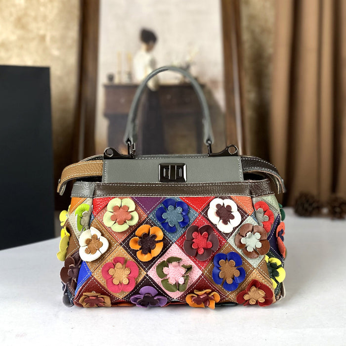 Full-Grain Cowhide Pillow Tote Bag